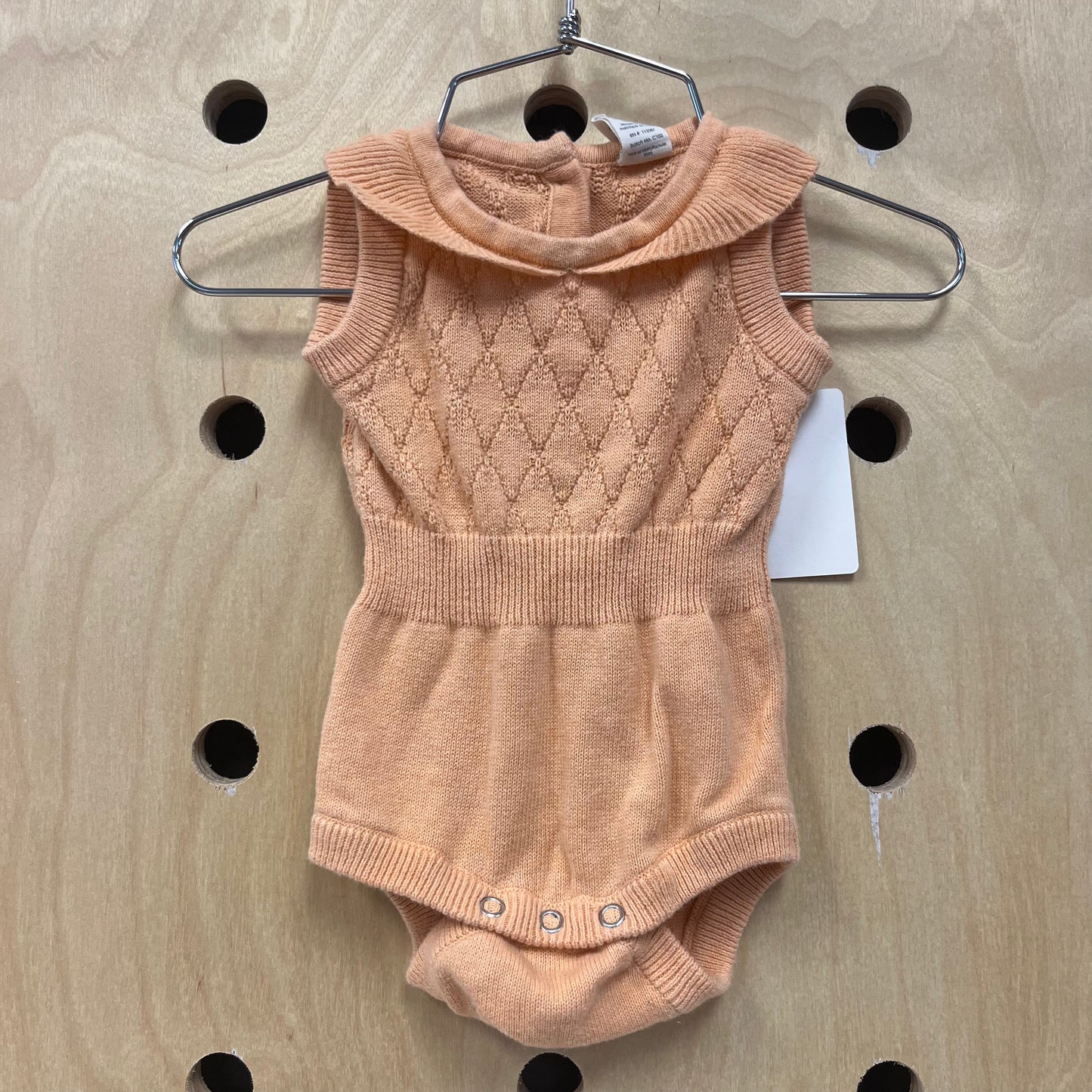 Peach Knit Romper