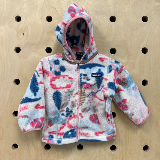 Cream Pink & Blue Synchilla Jacket
