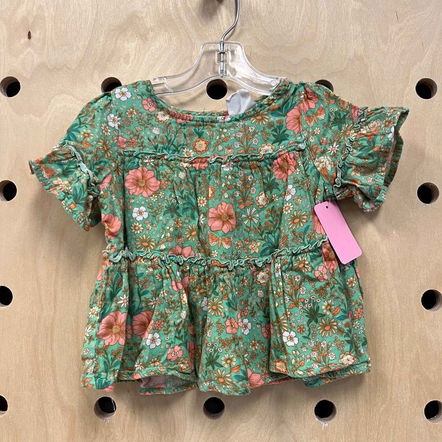 Green Floral Top