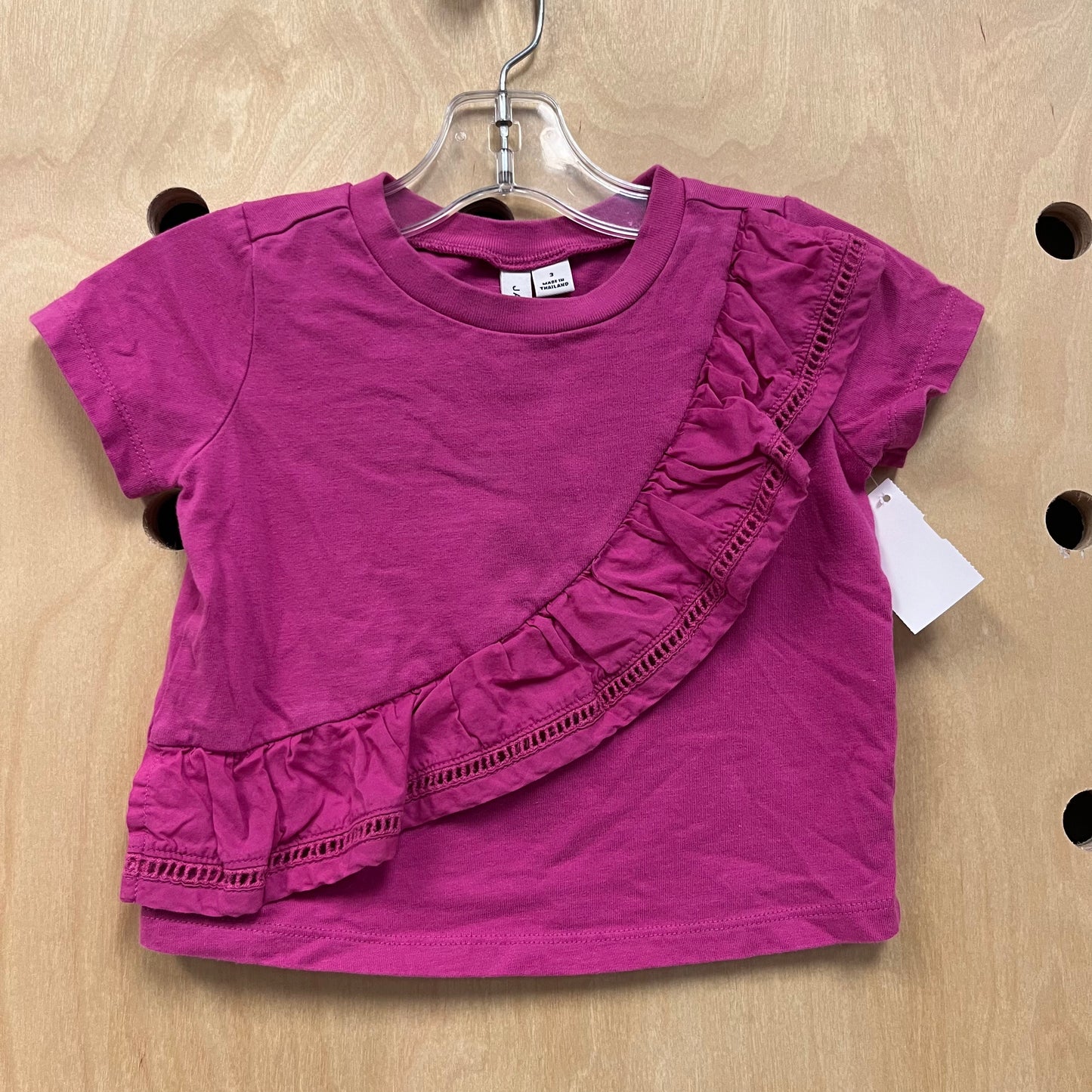 Magenta Ruffle Tee