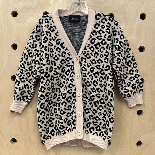 Beige Animal Print Cardigan