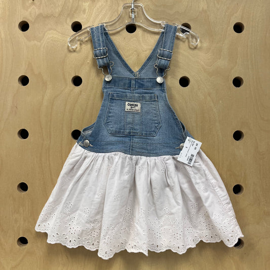 Denim & White Eyelet Jumper