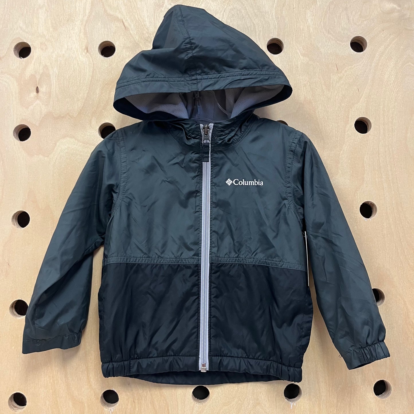 Grey Fleece Lined Windbreaker