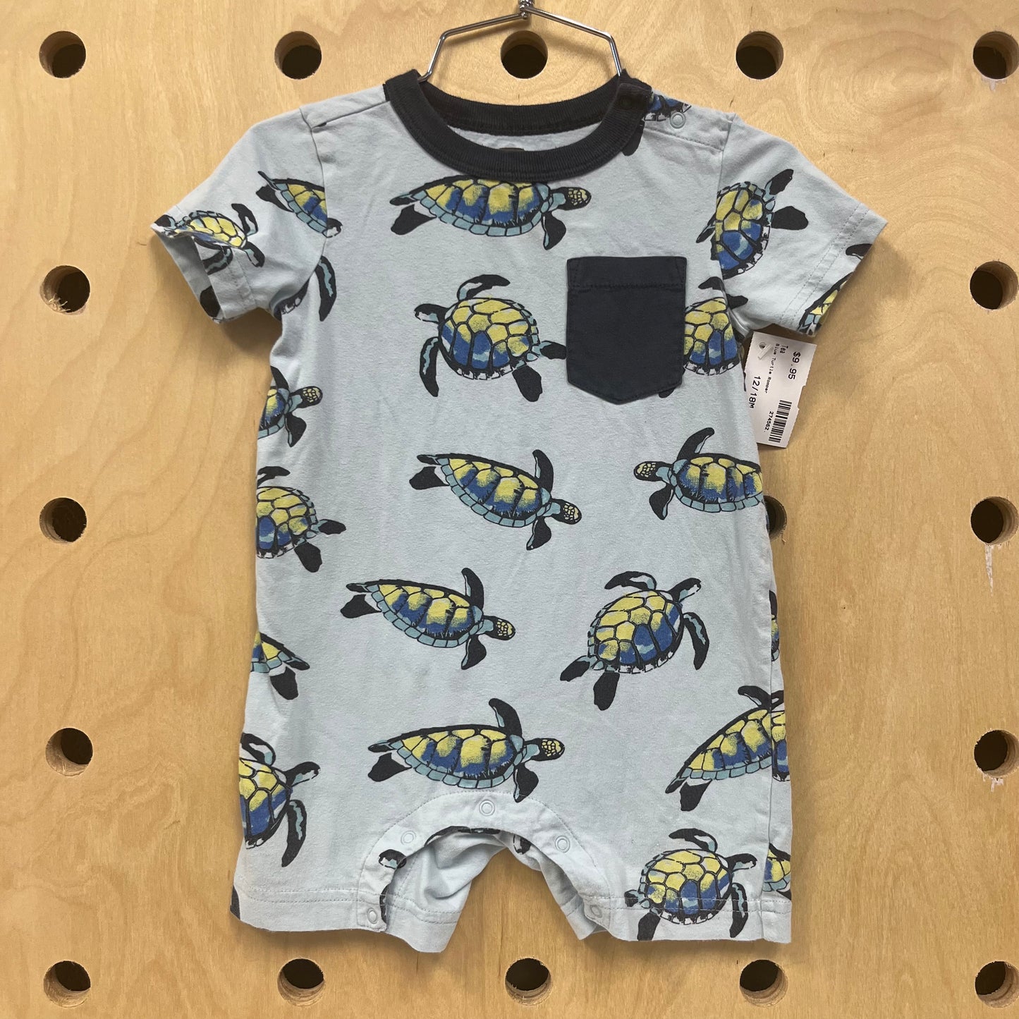 Blue Turtle Romper