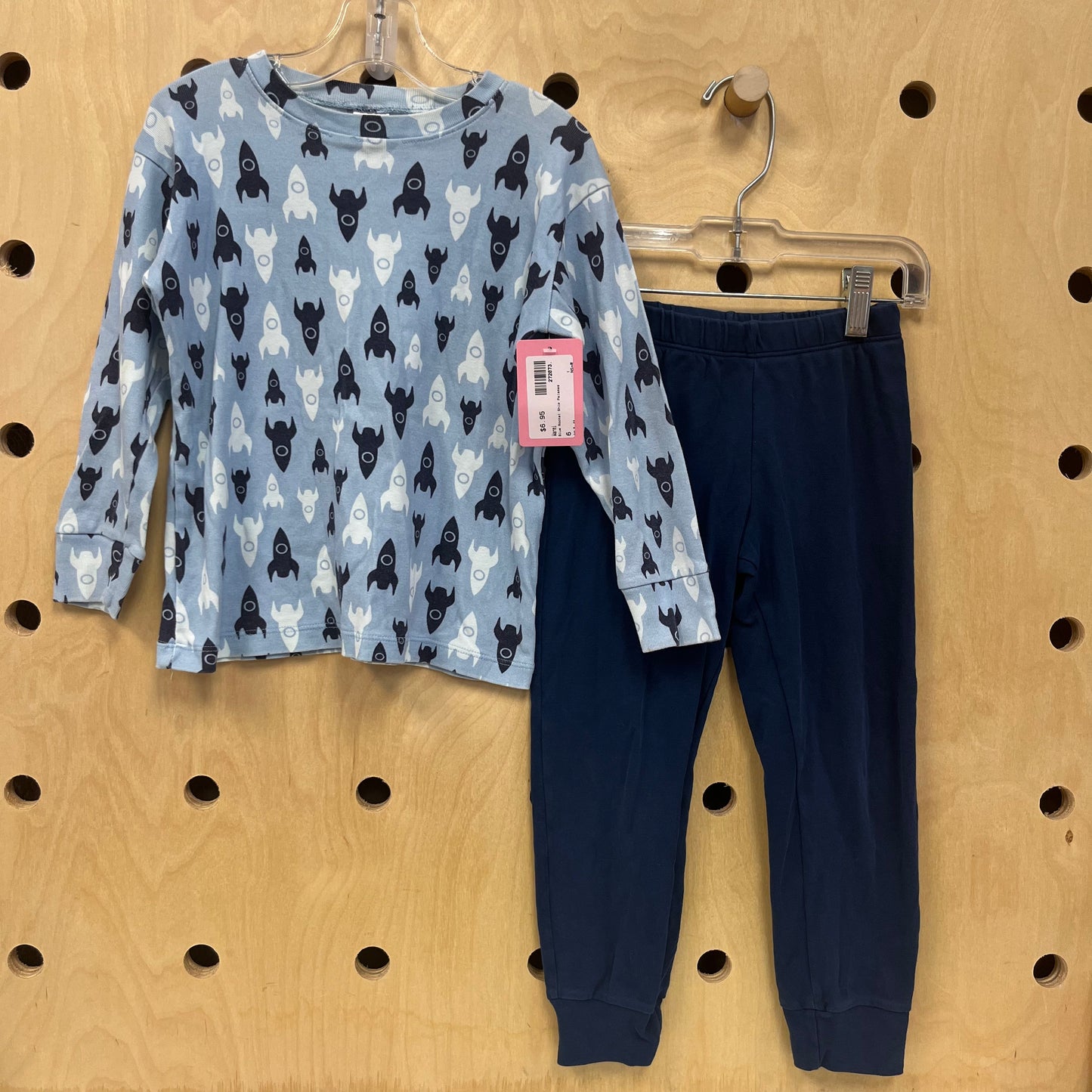 Blue Rocket Ship Pajamas