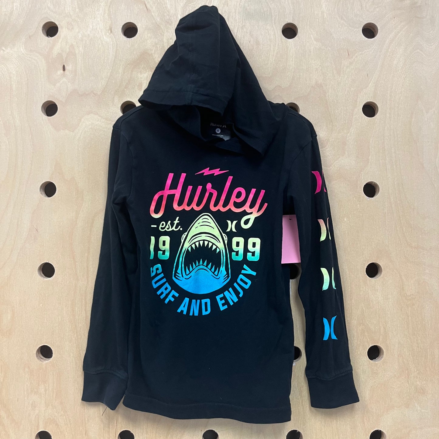 Black Rainbow Shark Hoodie Tee