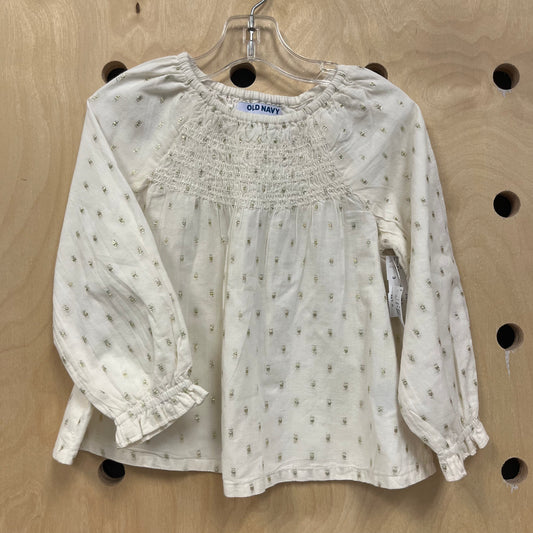 Cream & Gold Polkadot Blouse NEW!!