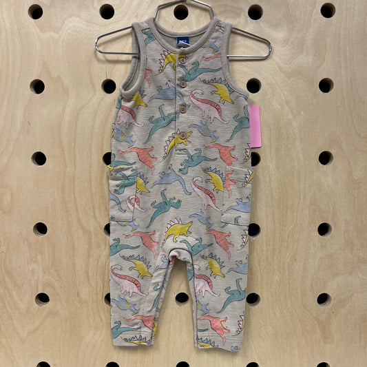 Beige Dino Romper