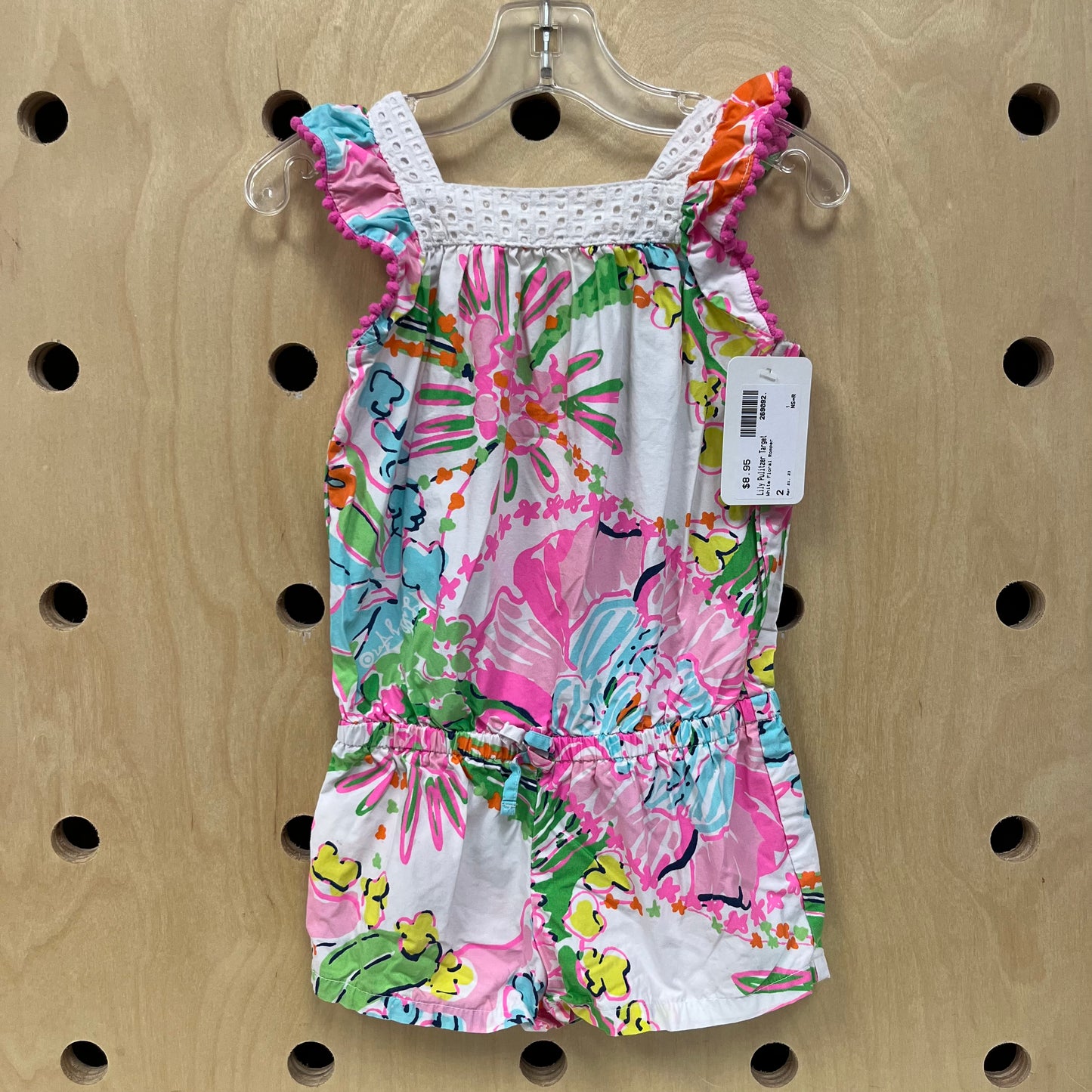 White Floral Romper