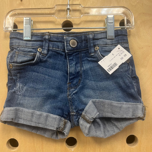 Denim Rolled Hem Shorts