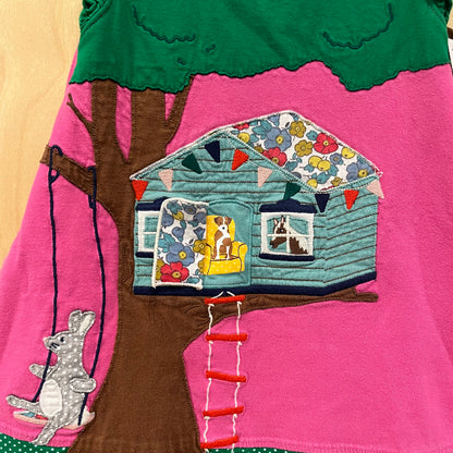 Pink & Green Treehouse Dress
