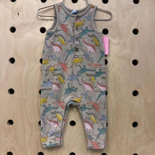 Beige Dino Romper