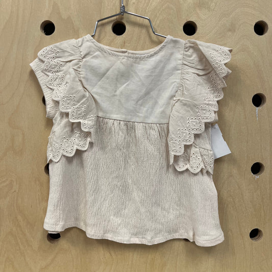 Cream Eyelet Top