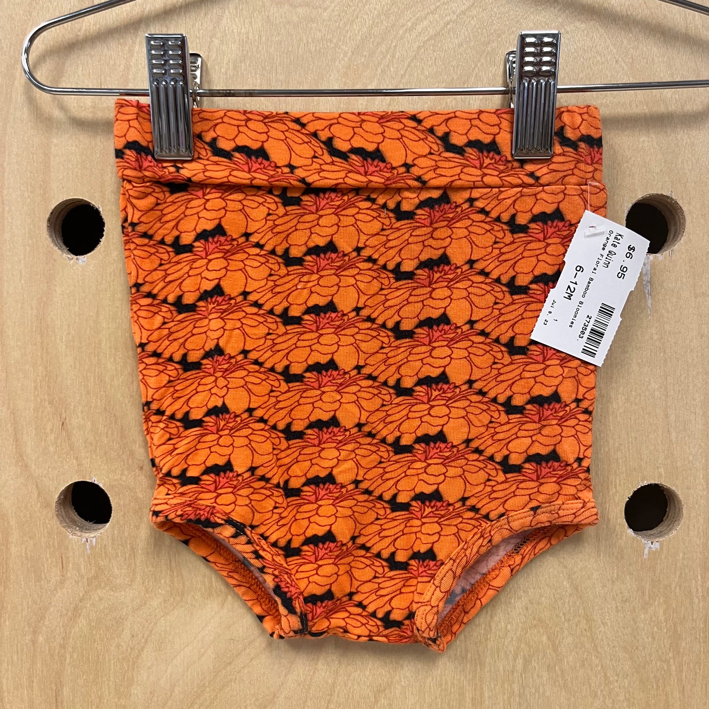 Orange Floral Bamboo Bloomies