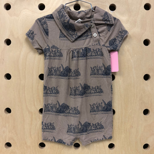 Greige Bamboo Bunny Romper