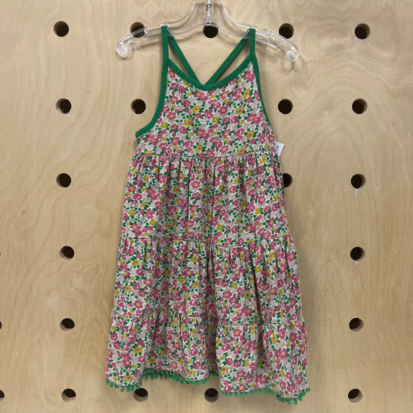 Pink & Green Floral Sun Dress