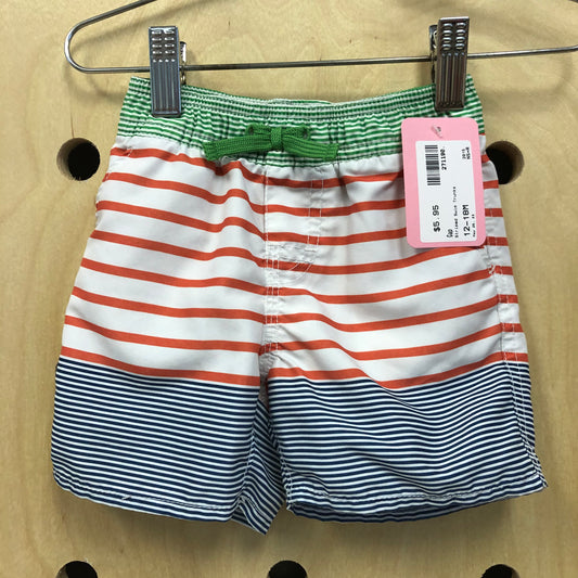 Striped Swim Trunks