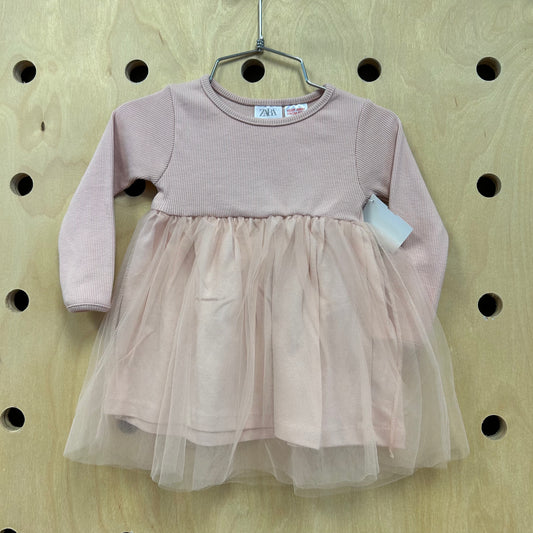 Pink Long Sleeve Tutu Dress