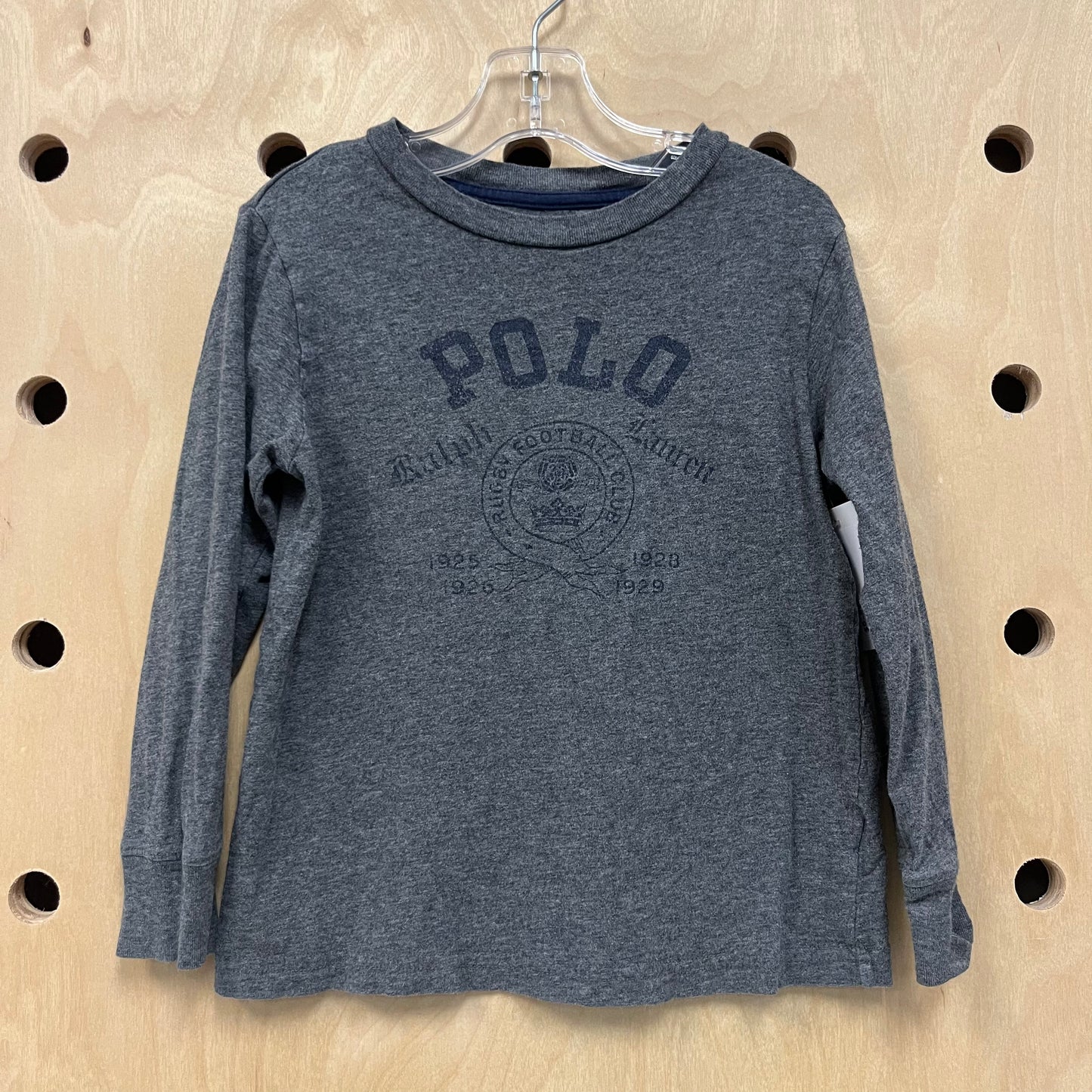 Grey LS Logo Tee