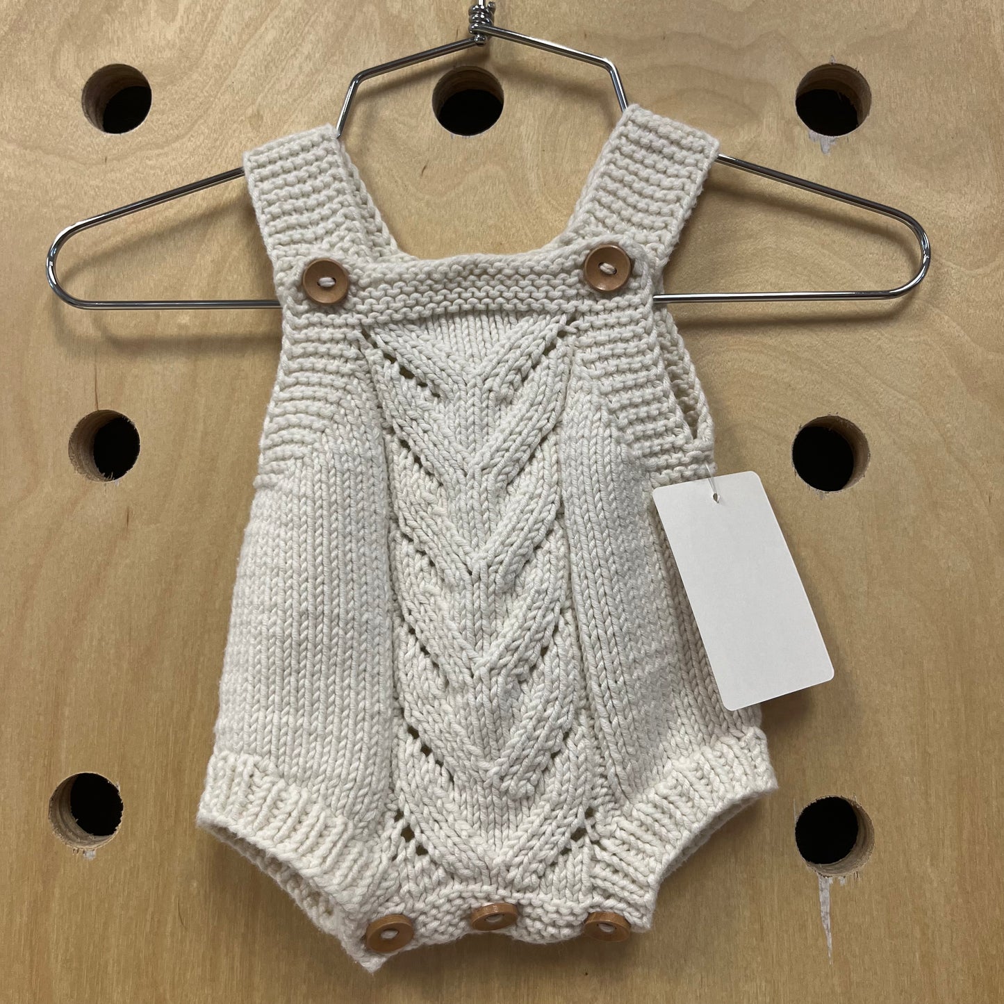 Cream Knit Romper