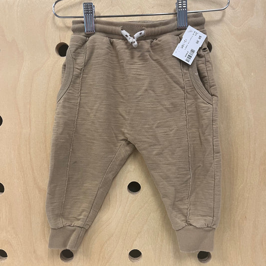 Beige Drawstring Joggers