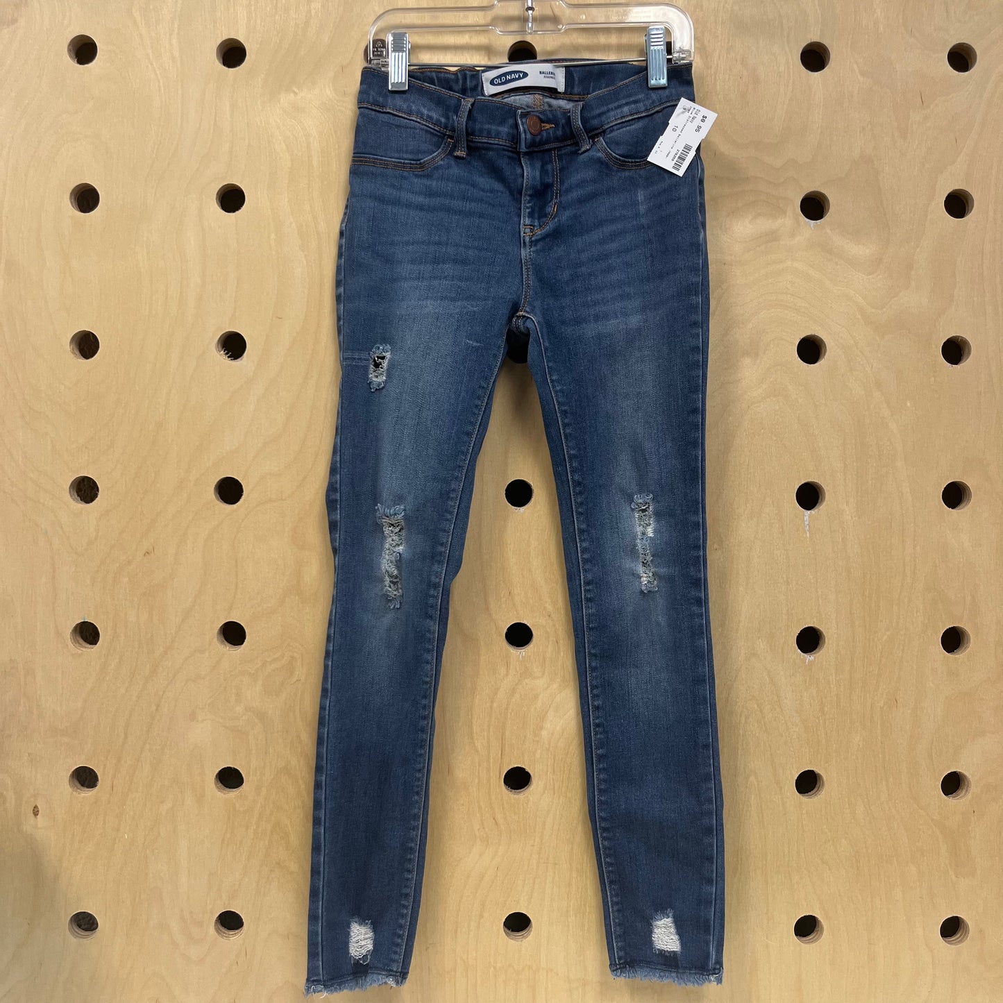 Blue Distressed Ballerina Jeggings