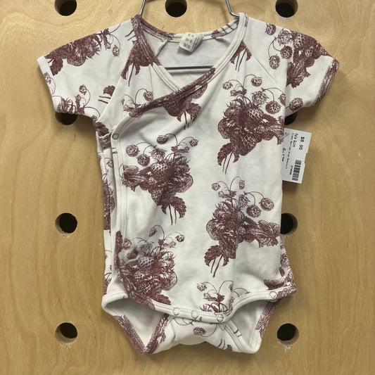 Cream Berries Wrap Bodysuit