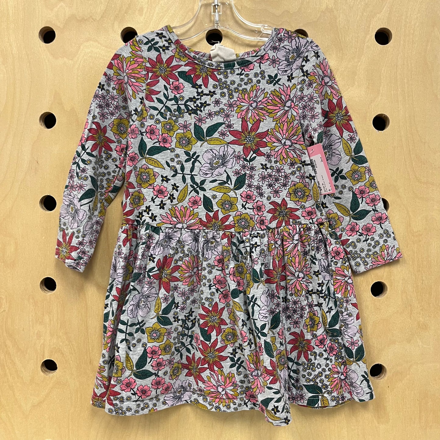 Grey Floral Dress