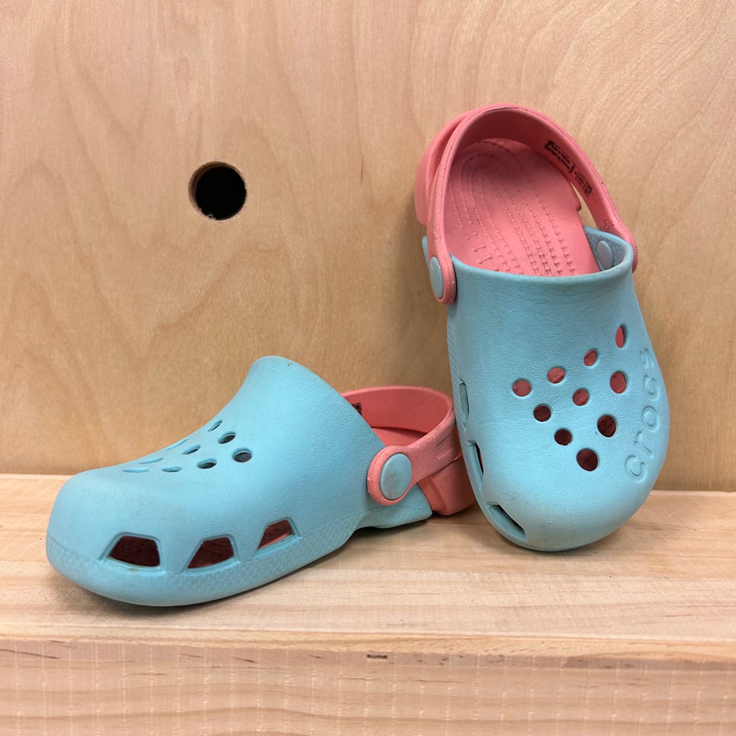 Blue & Peach Clogs