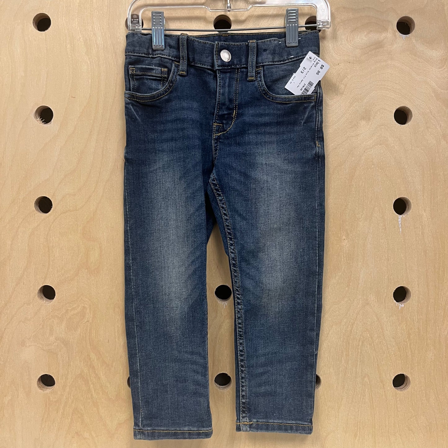 Blue Stretch Slim Fit Denim Pants
