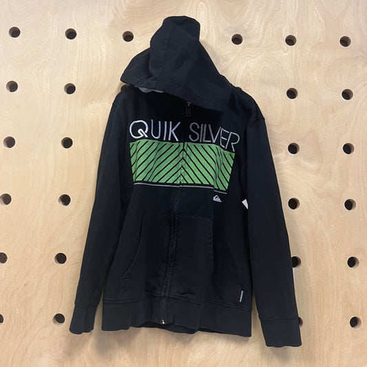 Black & Green Logo Zip Hoodies