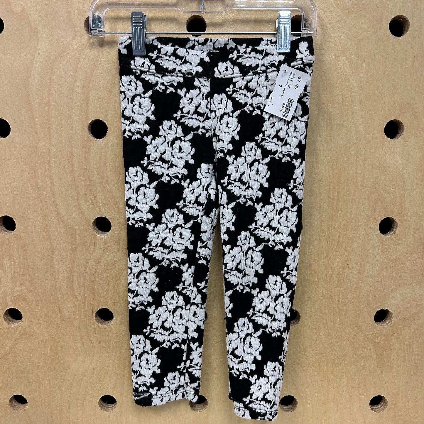 Black Floral Leggings