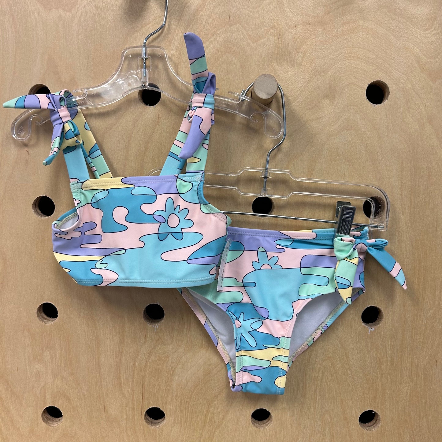 Blue & Peach Floral Swimsuit NEW!