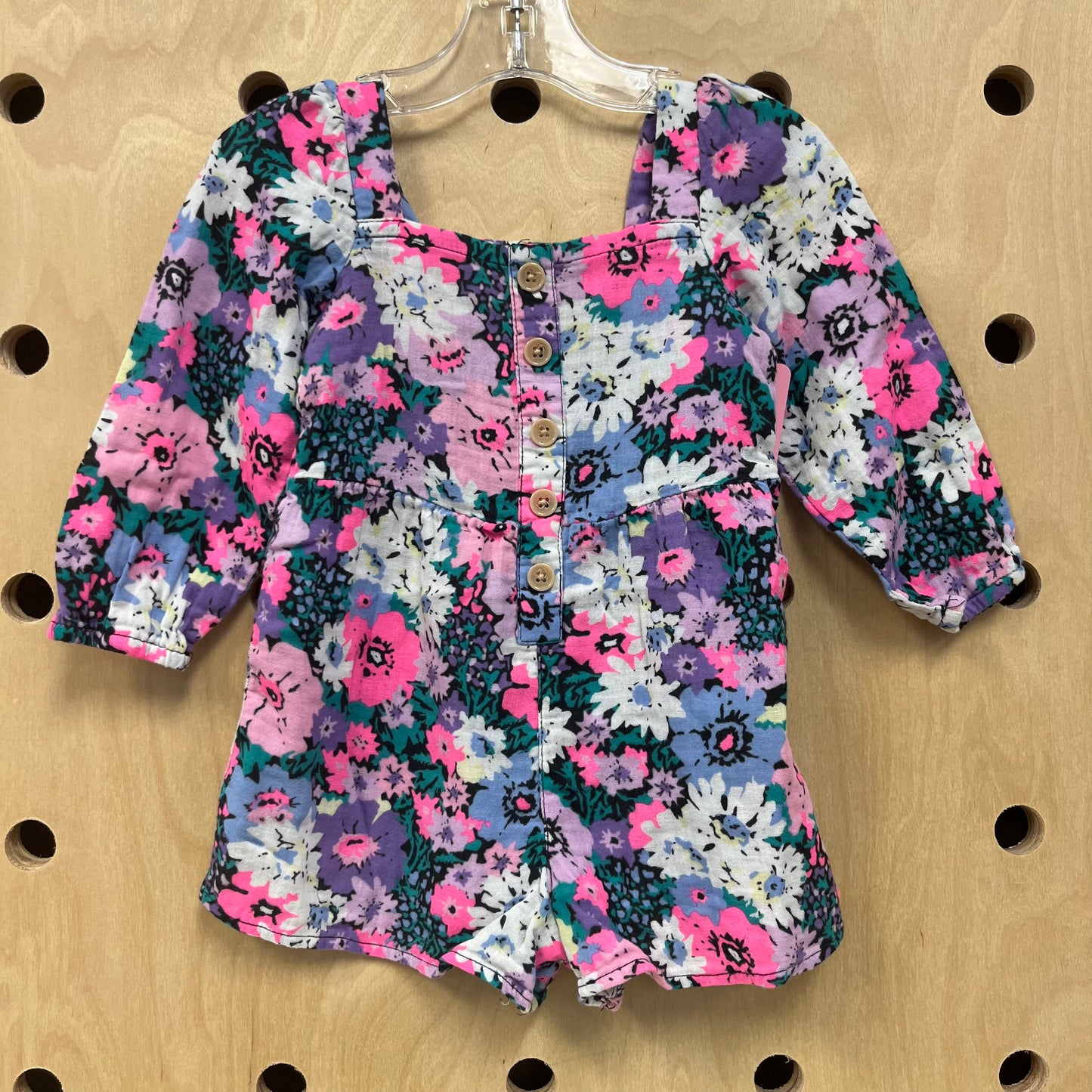 Purple Floral Romper