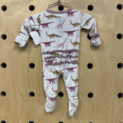 Ruffle Dino Bamboo Footies