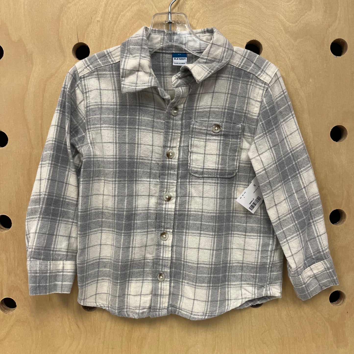 Grey & White Flannel