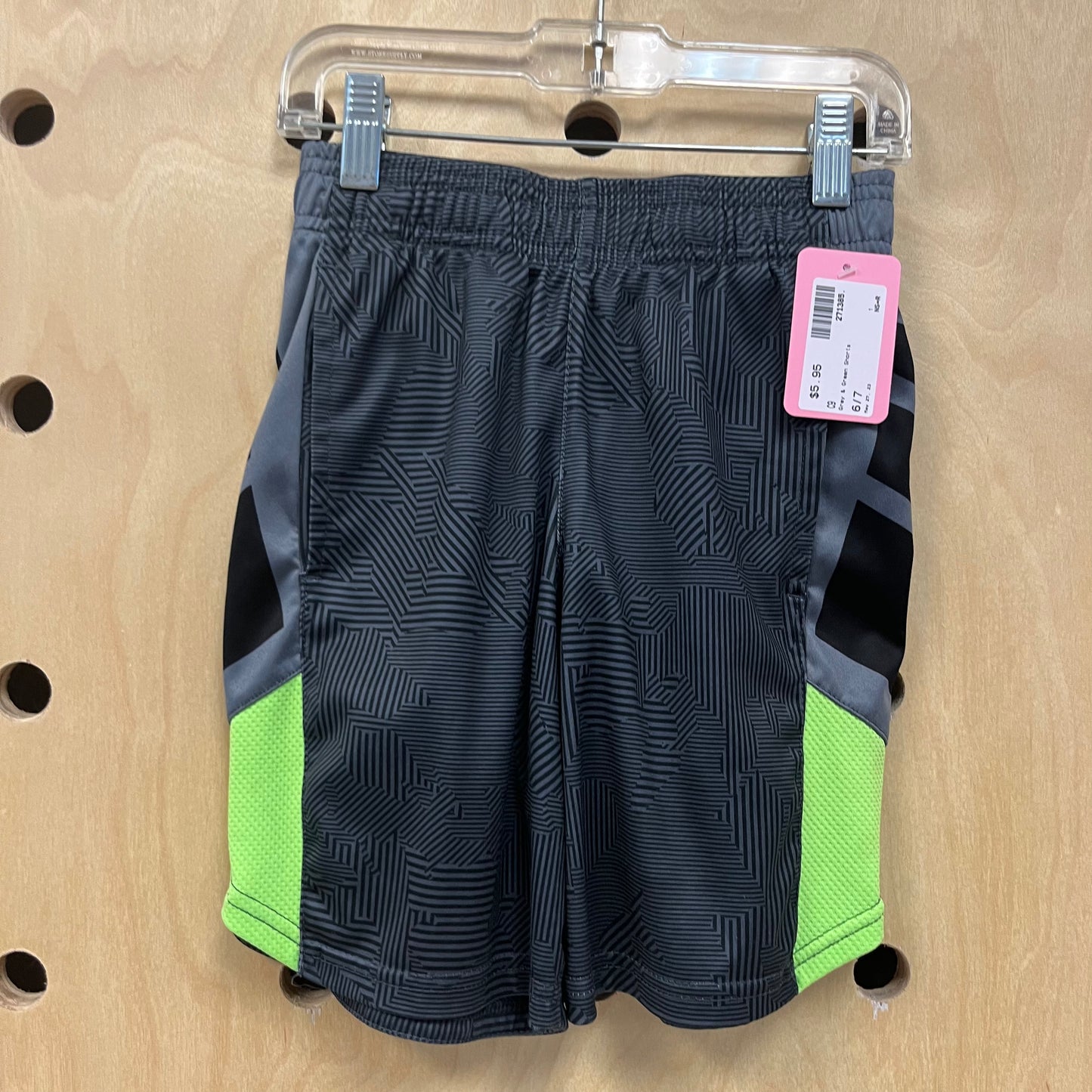 Grey & Green Shorts