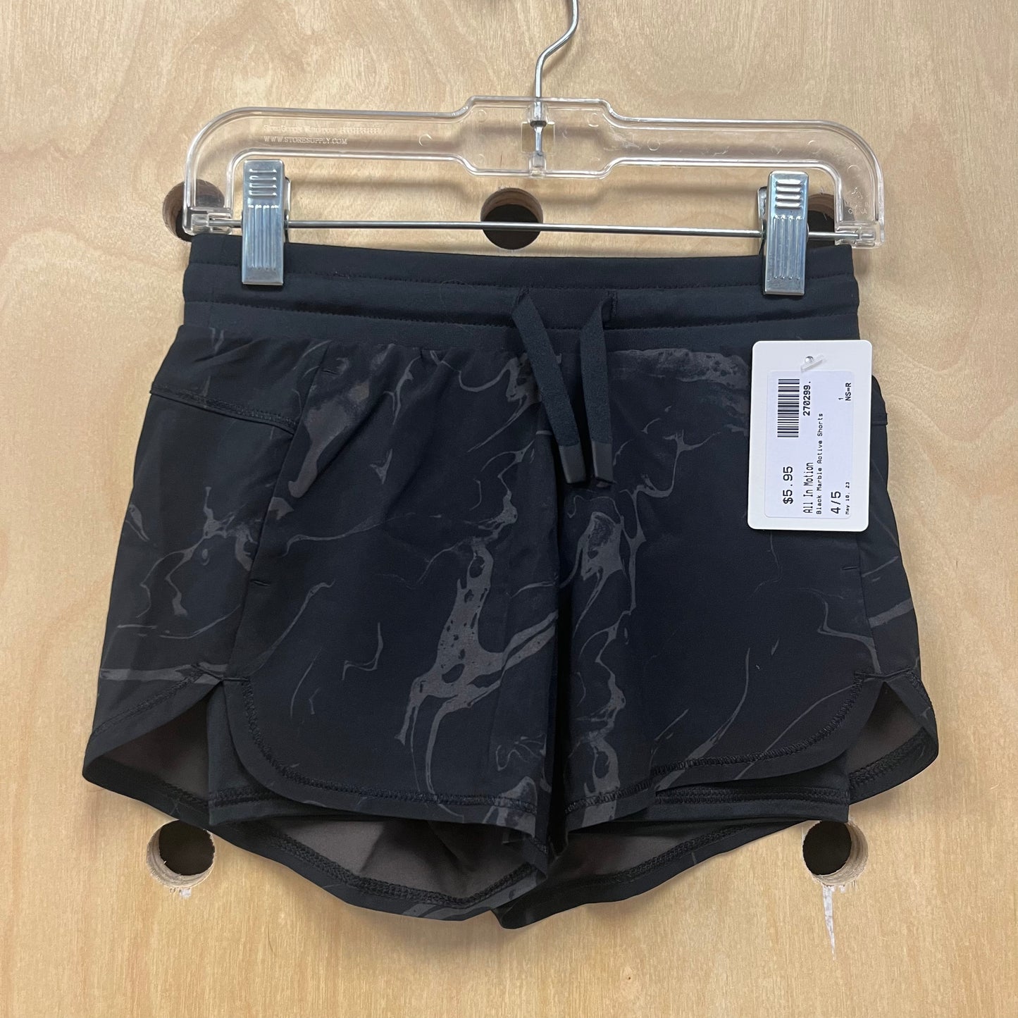 Black Marble Active Shorts