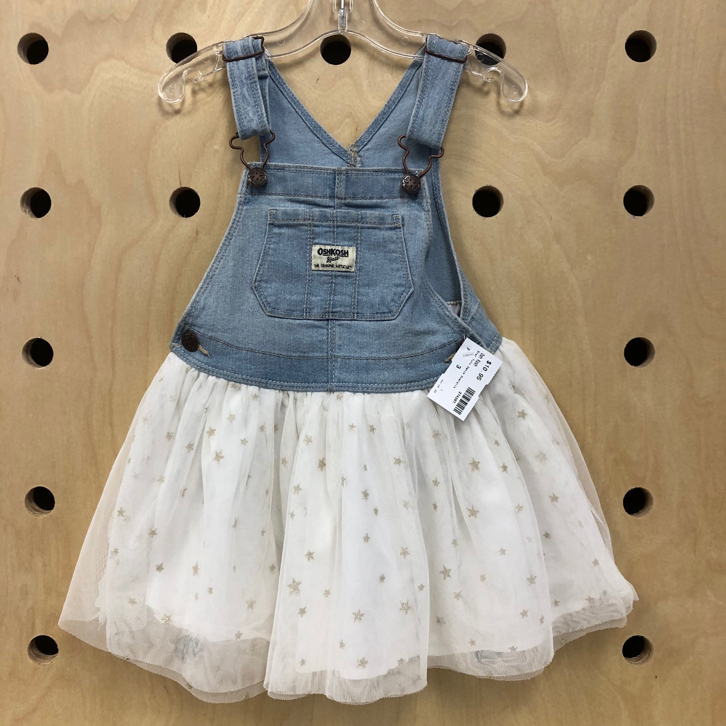 Star Tutu Denim Overalls