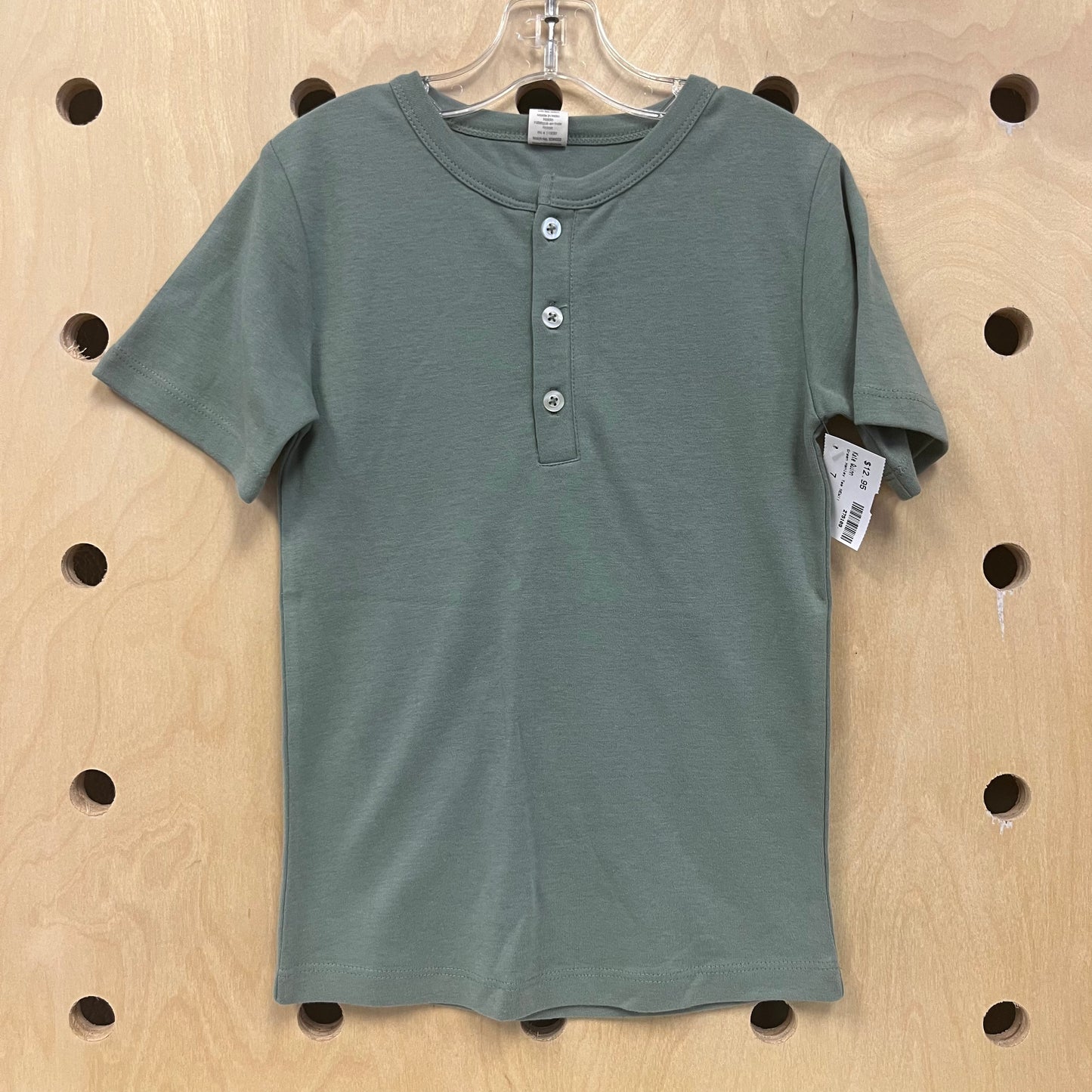 Green Henley Tee NEW!!