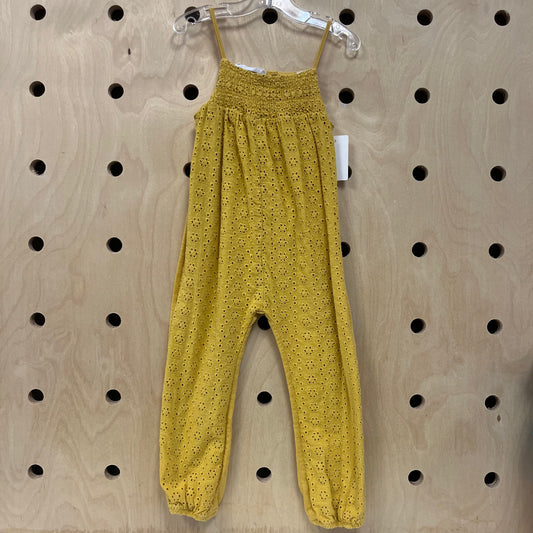 Mustard Eyelet Romper