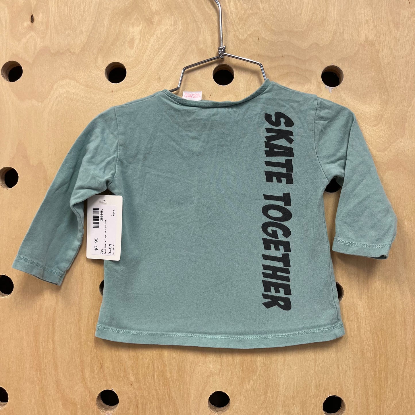 Teal Skate Together LS Tee