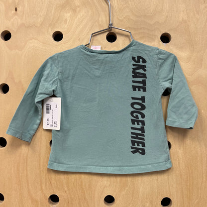 Teal Skate Together LS Tee