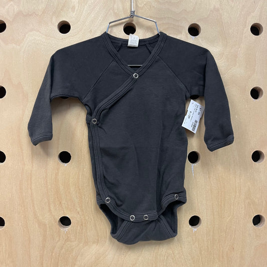 Dark Grey Kimono Bodysuit
