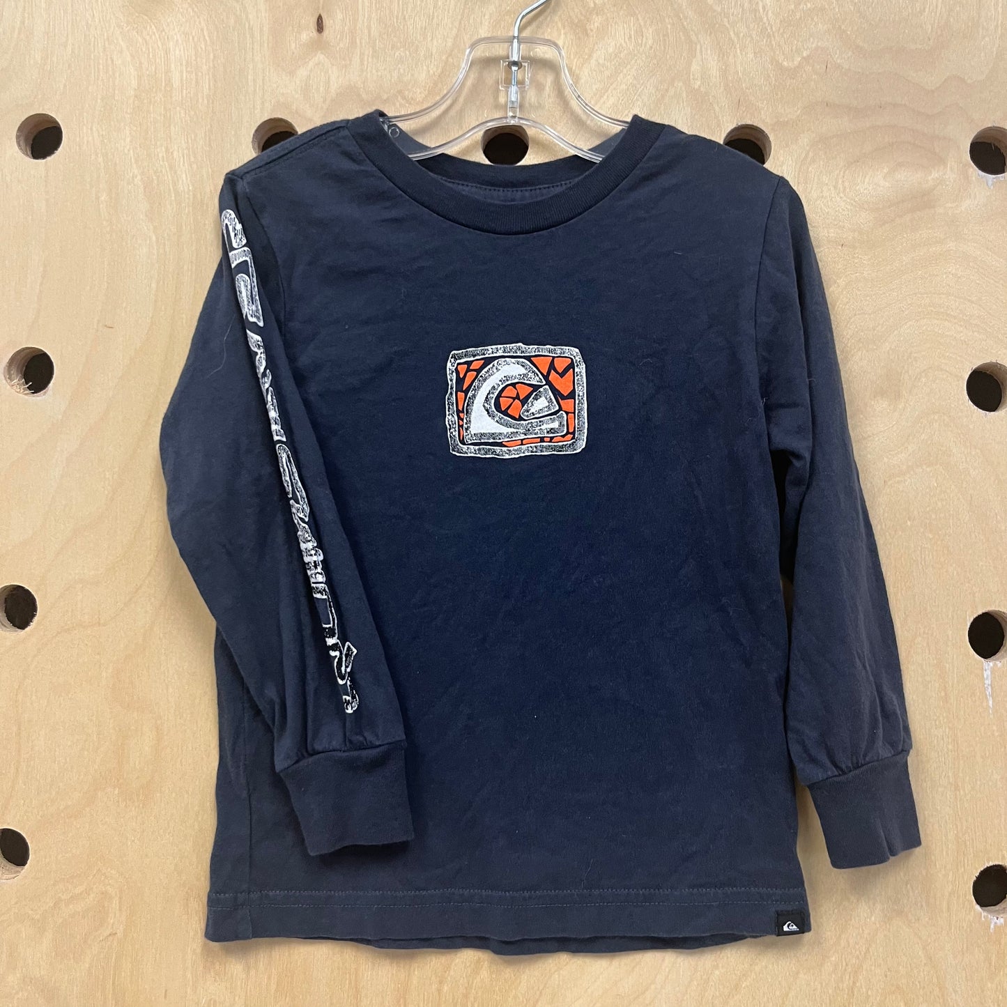 Grey Quiksilver Logo Long Sleeve