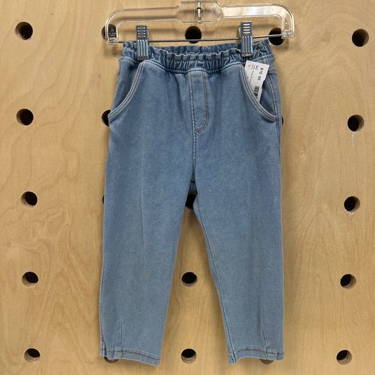 Light Blue Stretch Waist Denim Pants
