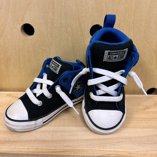 Black & Blue Mid Hi Tops