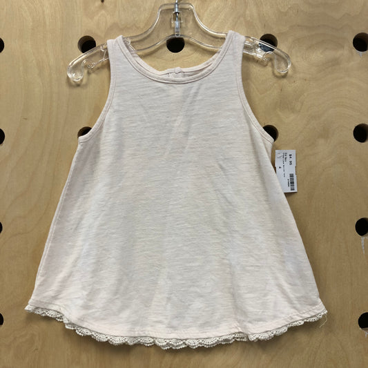 Cream Lace Bottom Tank