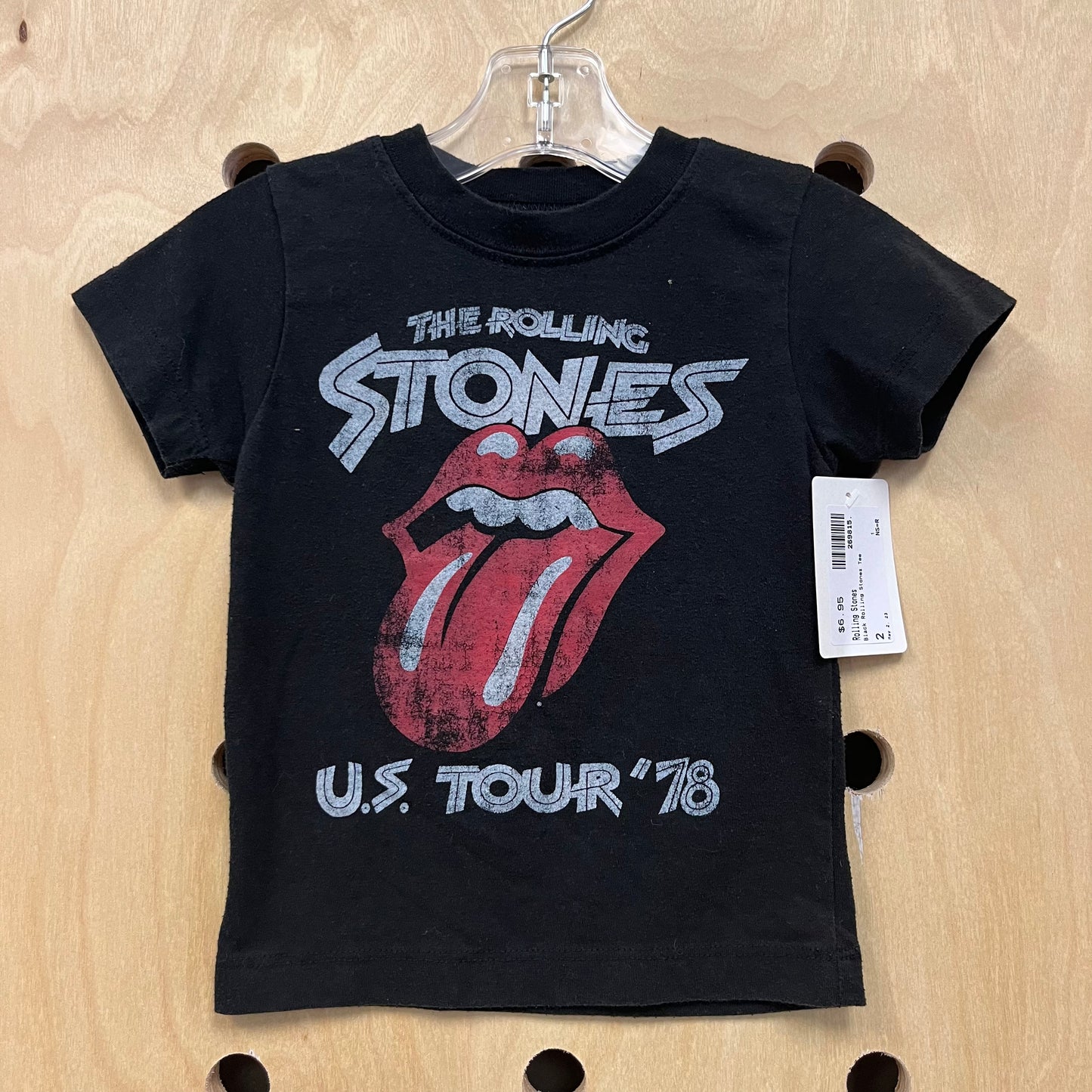 Black Rolling Stones Tee