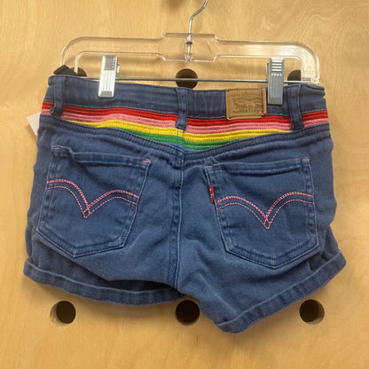 Denim Rainbow Shorty Shorts